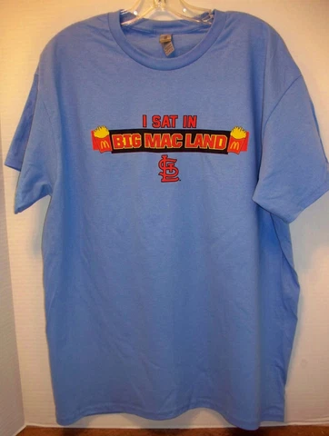 I sat in Big Mac Land T-Shirt L Large St. Louis Cardinals Baseball Mark McGwire Cover