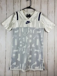 Nike Big Kids Girls Large Spell Out All Over Print Football Jersey Dress White  - Picture 1 of 8