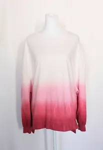 Z Supply Women's Size Small Oversize Sweatshirt Pink Ombre Long Sleeve - Picture 1 of 8