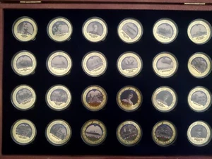 World War 1 Coins Boxed Set of 24 Coins. 24-carat Gold Layered. Windsor Mint - Picture 1 of 3