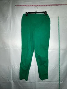 $80 Inc Womens Stretch Zippered Ankle Zip Pocketed Cargo Cropped Pants Green 4 - Picture 1 of 6