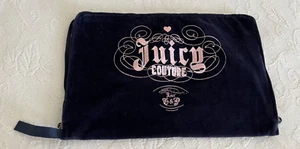 Rare Vintage Juicy Couture Laptop Zip Case Navy Velour Mint Condition - Picture 1 of 7