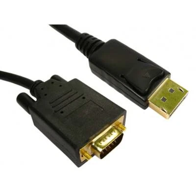 Displayport - VGA Cable DP - SVGA PC Converter Lead Male  1m 2m 3m 5m - Image 1 of 3