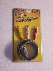 VINTAGE INTEC PLAYSTATION 1  & 2 COMPATIBLE AV CABLE ( NEW ) - Picture 1 of 1