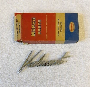 NOS MoPar 1960 Plymouth Valiant Fender Emblem Script V100 V200 60 - Picture 1 of 8