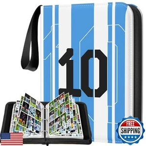 Soccer Card Binder 9 Pocket Gifts for Boys Girls, Waterproof 900 Pockets Card - Picture 1 of 5