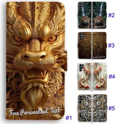 Personalised Text Wallet Phone Cover For Samsung Note20/10/9/8/5/4 Series - Image 1 of 4