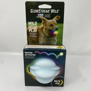 Nite Ize GlowStreak Wild Disc-O LED Ball Motion Activated Lighted Dog Toy - Picture 1 of 8
