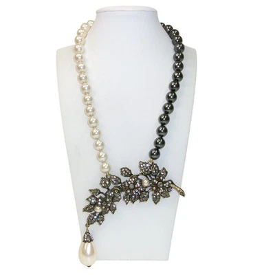 Collar Heidi Daus Lágrima Imitación Perla Cuentas Colgante Cristal Swarovski Foto 1 de 4