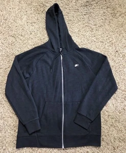 Nike Pullover Herren Größe M. Schwarze Swoosh Hoodie Sweatshirt-Jacke mit durchgehendem Reißverschluss  - Bild 1 von 11