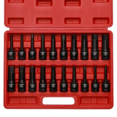 1/2" Drive Master Impact Hex Bit Set, Hex Driver, SAE/Metric, 1/4" - 3/4", 6m... - Image 1 of 4