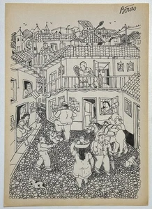 Fernando Botero (Hecho a Mano) Dibujo Sobre Papel Antiguo Firmado y Estampado Técnica Mixta - Imagen 1 de 4