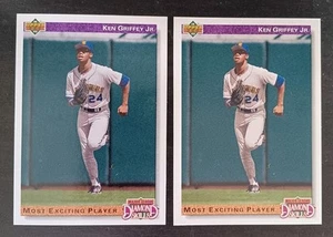 1992 Upper Deck #650 Ken Griffey Jr Silver & Gold Hologram Lot - Picture 1 of 6