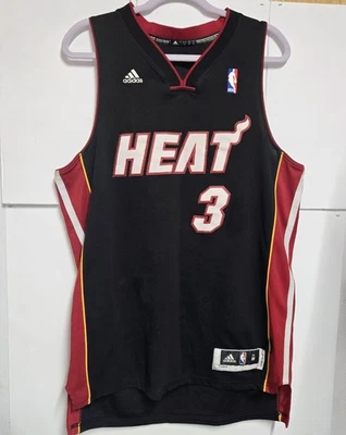 Dwyane Wade #3 MIAMI HEAT Black Adidas NBA Basketball Jersey Stitched Men’s M  - Image 1 of 4