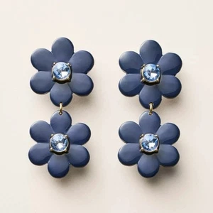 Kate Spade New York x Target Floral Linear Blue Earrings New with Tags/Box - Picture 1 of 7
