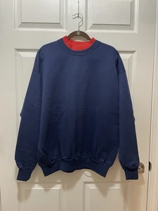 Vintage Herren MC Sportswear Pullover Sweatshirt XL Langarm Blau Rot USA - Bild 1 von 9