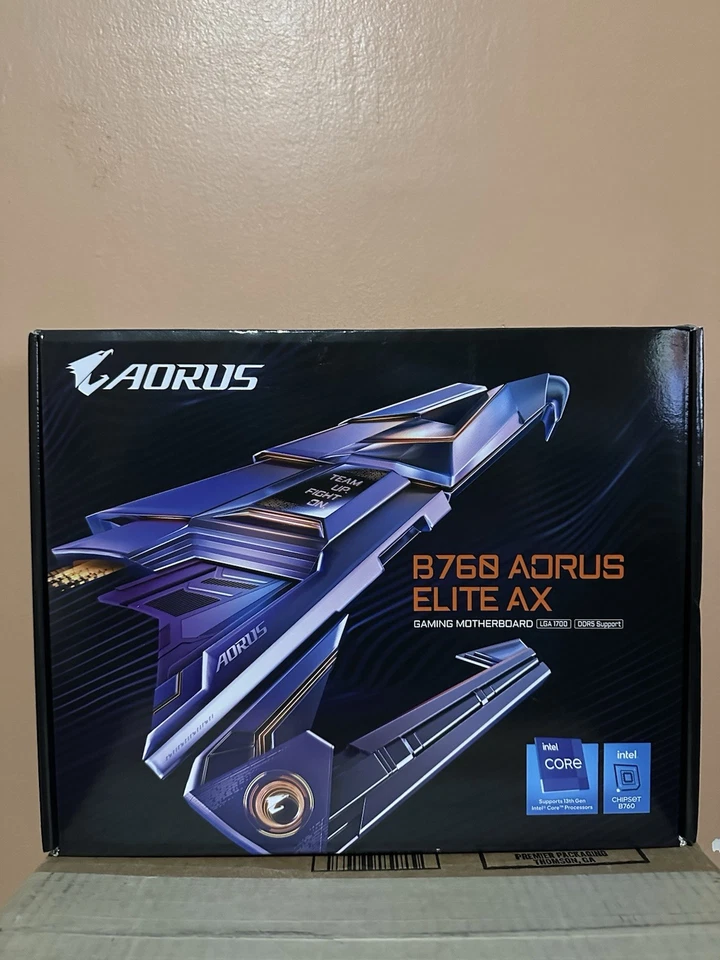B760 AORUS ELITE AX Gaming Motherboard lga 1700 new open box - Image 1 of 2