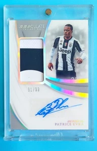 2018-19 Immaculate Juventus Patrice Evra Patch Auto 31/33 Trikot Nummer - Bild 1 von 2