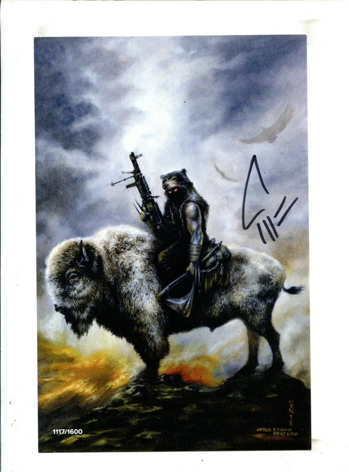 Impresión artística firmada por SAV VS SISTINE variante de Monte Moore después de Frazetta 1117/1600 Foto 1 de 1