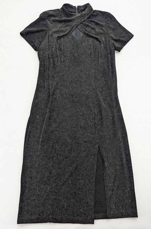 Betsy & Adam Women's Dress Size 18W Black Glitter Sparkle Gothic Whimsigoth 90s - Image 1 of 4