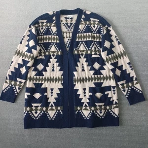 Lucky Brand Aztec Southwestern Tribal Pattern Open Cardigan Size L Unisex Adult - Bild 1 von 10