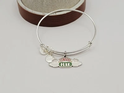 Alex Ani Friends Central Perk Charm Bangle Bracelet Shiny Silver With Gift Box  - Image 1 of 4