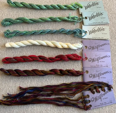 6 + Madejas The Caron Collection Nenúfares y Flores Silvestres Hilo de Seda Mezcla Foto 1 de 4