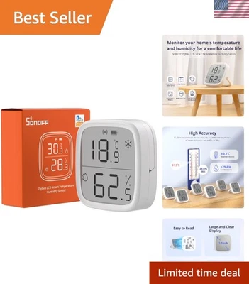 Zigbee Smart Indoor Climate Sensor with Large LCD Display - Remote Monitoring - Image 1 of 4