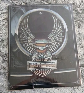 Póster de motocicletas Harley Davidson vintage de los años 80 con logotipo de águila 16”x 20” nuevo - Imagen 1 de 6