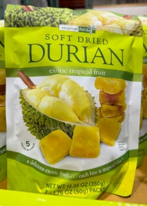 Tropical Fields Soft Dried Durian Thai Exotic Tropics Fruit 12.35 Ounce King - Picture 1 of 5