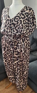 Ladies plus size 22 animal print jumpsuit lightweight new look vgc - Picture 1 of 10