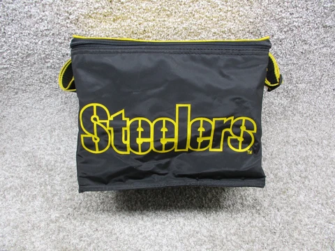 VINTAGE Pittsburg Steelers Lunch Bag Gold Black School Work Insulated NFL GUC Cover