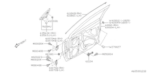 NEW OEM 2015-2019 Subaru LEGACY SASH Front Door RH UPPER MOLDING 61186AL00A - Picture 1 of 7