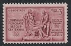 Scott 1020- Louisiana Purchase Sesquicentennial- MNH 3c 1953- unused mint stamp