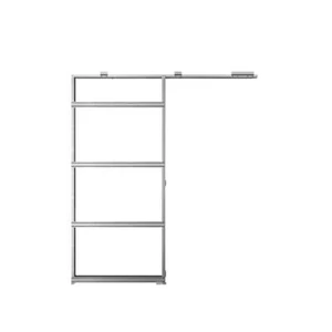 Rocket Single Pocket Door Frame System 36"x80" Strong Galvanized Steel in Silver - Picture 1 of 12