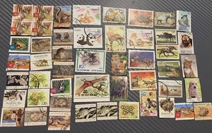 Worldwide Stamps Used Themed Animals X 49 - Picture 1 of 1