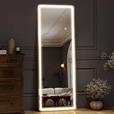 64"x21" Full Length Mirror with LED Lights Dimming & 3 Color Lighting Cloakroom - Image 1 of 4