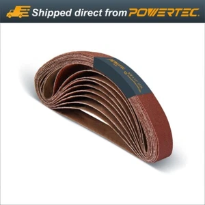 POWERTEC 401324 3/8" x 13" Correas de Lijado 240 Grano, Óxido de Aluminio, Paquete de 10 - Imagen 1 de 8