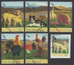 NEW ZEALAND USED SET (x5) 2005 FARMYARD ANIMALS (ID:NZS1971U)