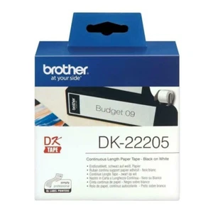 Brother P-touch DK-22205 62mmx30.48m Continuous Paper Labelling Tape Pack of 10 - Picture 1 of 1