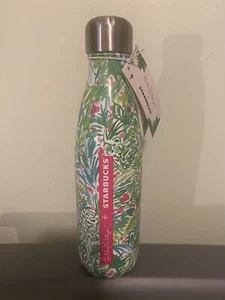 LILLY PULITZER STARBUCKS S'WELL Palm Beach Jungle Stainless Water Bottle 17oz - Picture 1 of 13