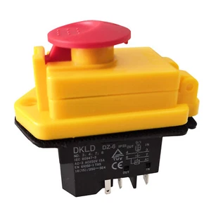 DKLD DZ-6 elektromagnetische Drucktasterschalter mit Not-Aus-Abdeckung 5-polig - Bild 1 von 5
