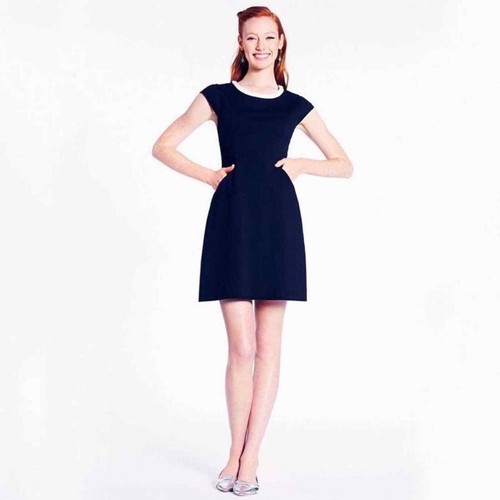 KATE SPADE Daria mini abito tubino nero manica ad aletta donna taglia 0
