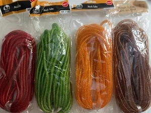 Lot 4 Deco Mesh Flex Tubing Ribbon Wreath 1/4”x 36’ Ea Fall Autumn Holiday New - Picture 1 of 6