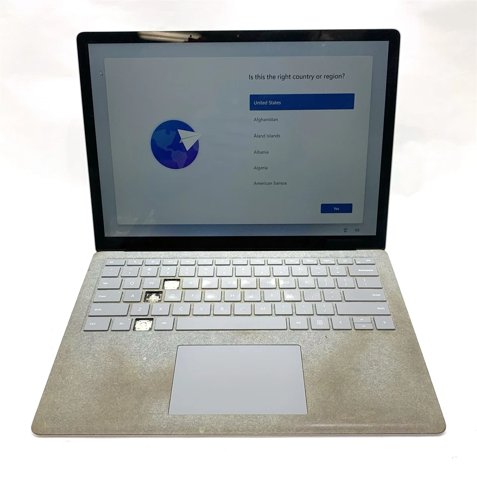 Microsoft Surface Laptop 1769 13" Touch i5-7300 2.6GHz 8GB 256GB Win11 Lost Keys - Image 1 of 4
