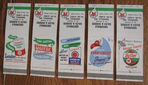 TEXACO GAS STATION MATCHBOOK SET OF 5: GREENDALE, WISCONSIN (c1951) -F24 - Picture 1 of 2