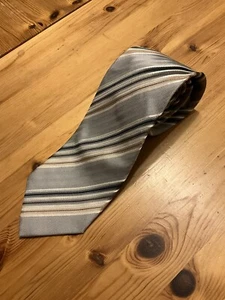 Corbata Daniel Hechter Paris Rayas Plata Gris 100% Seda 146 X 8,5 cm - Imagen 1 de 10