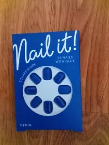 Künstliche Fingernägel in Denimblau * Neu/OVP* - Bild 1 von 2