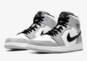 Nike Air Jordan 1 Mid Shoes 'Light Smoke Grey' 554724-092 Men's Sizes New