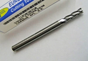 2.5mm CARBIDE END MILL 4 FLUTED MADE BY EUROPA TOOL 3103030250 P228 - Picture 1 of 7